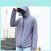 Sommer Herren UV-Schutz Eis Seide Sonnenshirt Mit Kapuze Für Outdoor-Aktivitäten