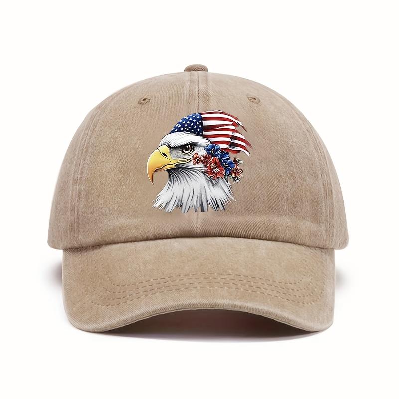 Adjustable Patriotic Eagle Baseball Cap  Lightweight Polyester Sun ProtectionIdeal for Outdoor Activities Like Fishing  Golf