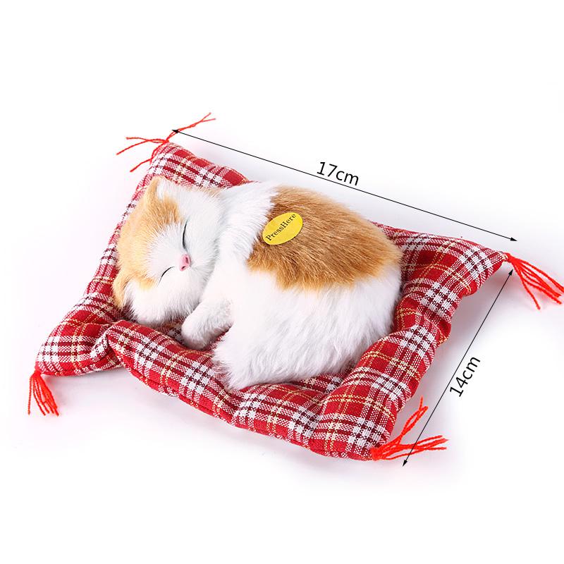 Simulation Cute Animal Sleeping Cats with Sound Christmas Party Decor For Home Decoration Adornmant Accessories