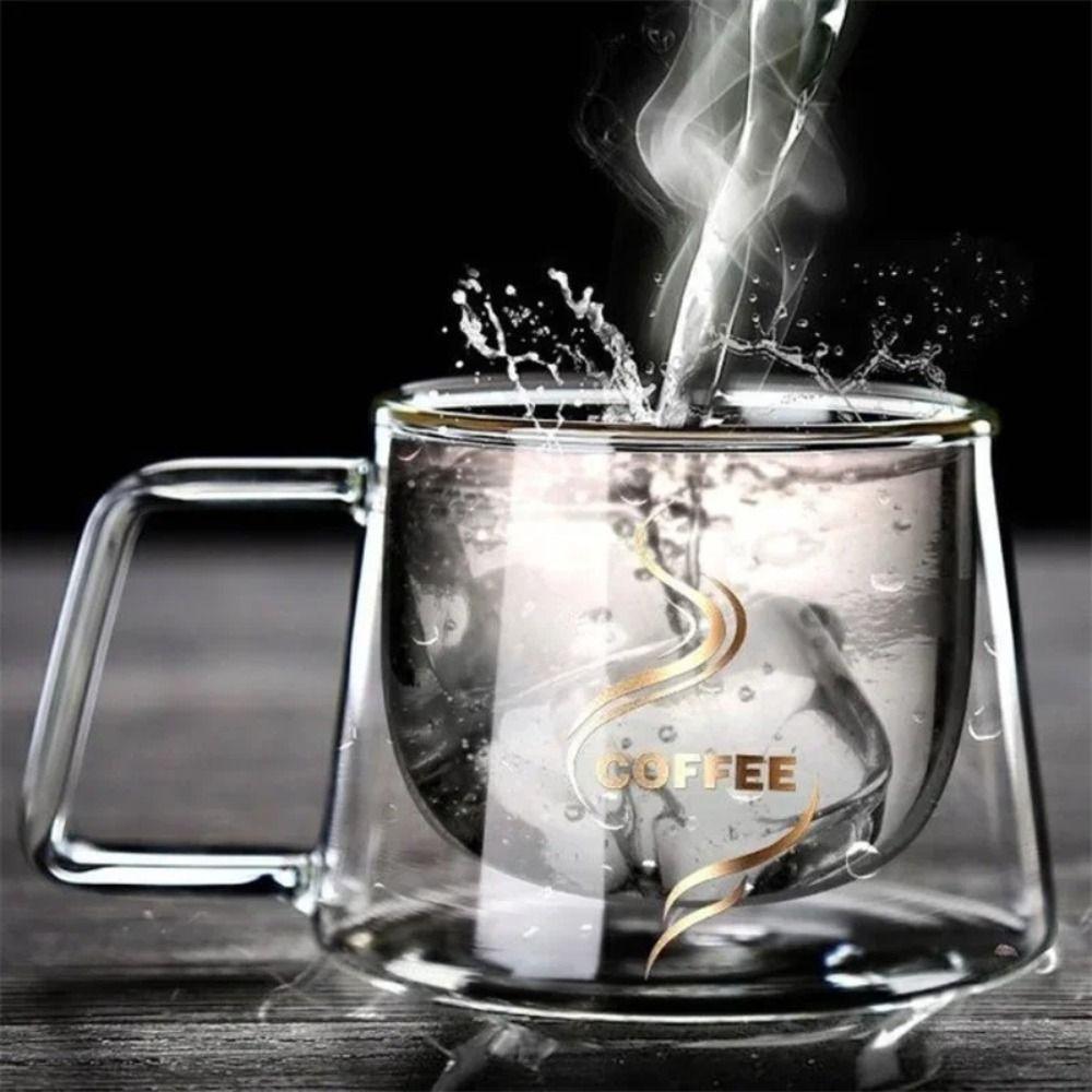 200ml Coffee Mug Transparent Tea Cup Drinkware Espresso Cup  Cocktail Vodka