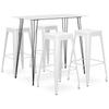 Day and Night - Day and Night High Table and Bar Stools 5 Pieces White