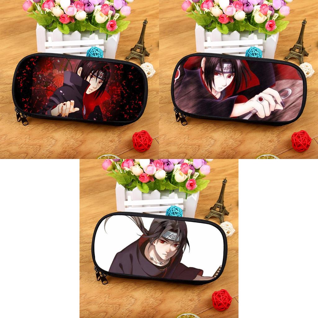 Naruto Uchiha Kakashi Large Capacity Nylon Pencil Case For Students And Office Use