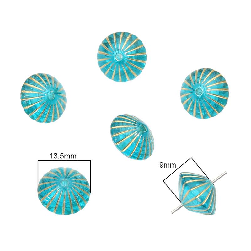 Baroque Gilded Oval Olive Flat Beads for DIY Jewelry & Earrings