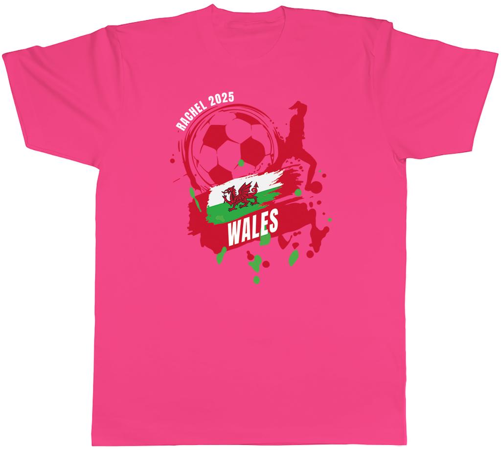 Personalised Wales Football Supporter Fan 2025 Unisexs TShirt Tee Gift Top