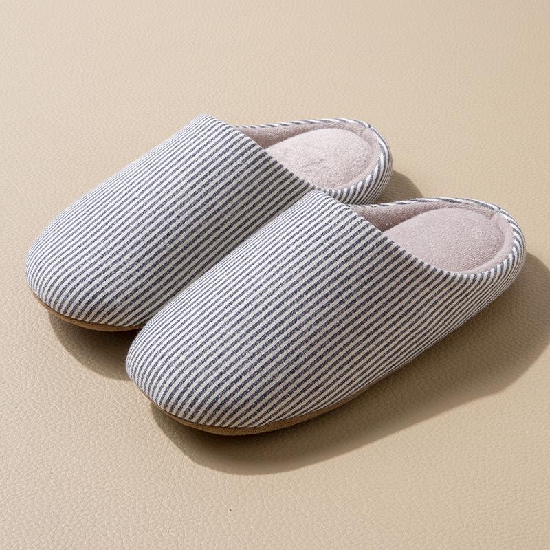 Autumn Cotton Slippers for Men and Women - Soft, Silent, Non-Slip Indoor Shoes for Couples