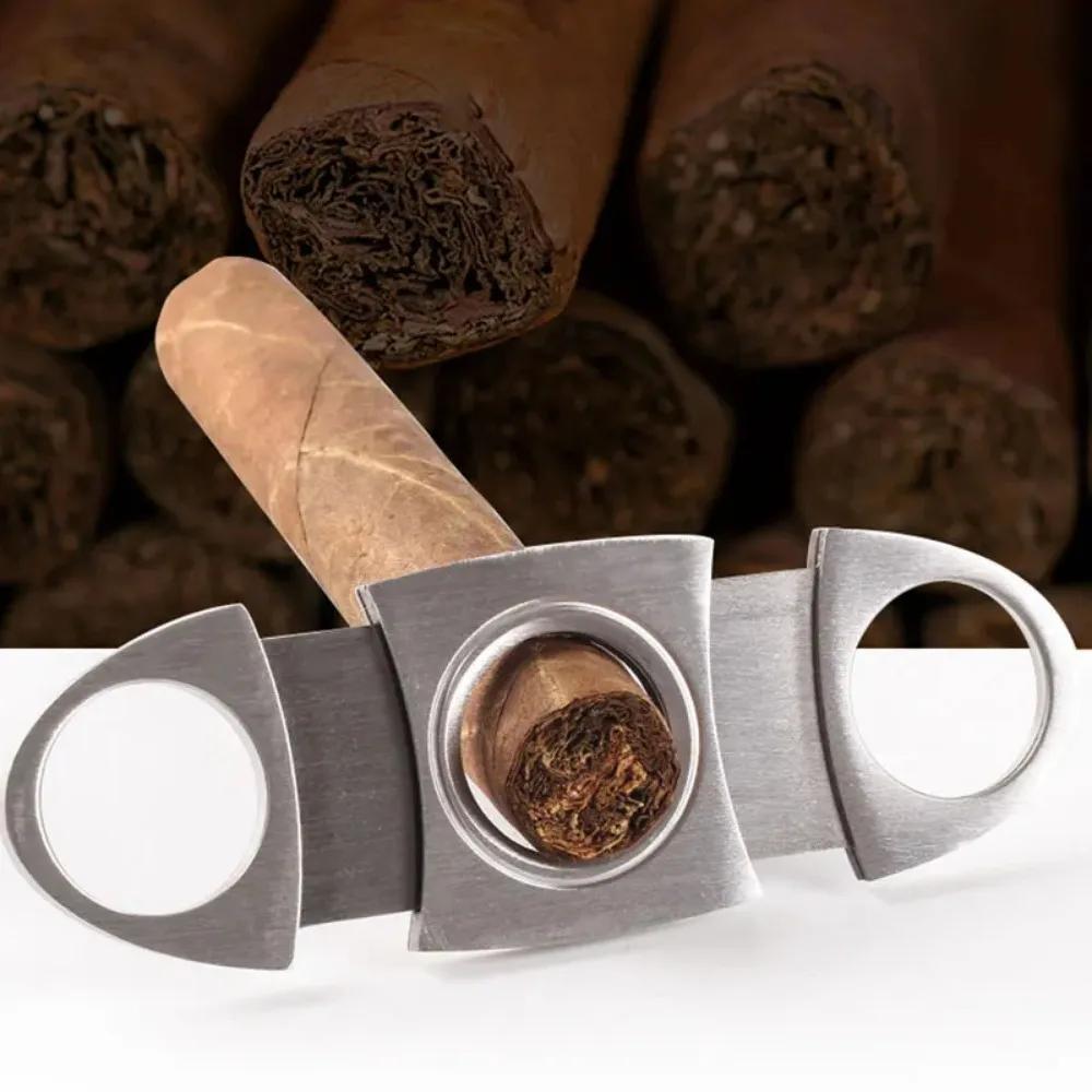 Stainless Steel Cigar Cutter Metal Classic Cutter Guillotine Cigar Scissors Gift Puncher Cutting Knife Cigar Accessory
