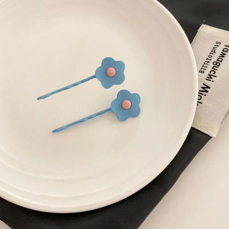 

2pc Cute Metal Small Flower Hairpin Hair Claw Clips Grips for Girls Women Kids Child Hair Party Accessories Crab Headband