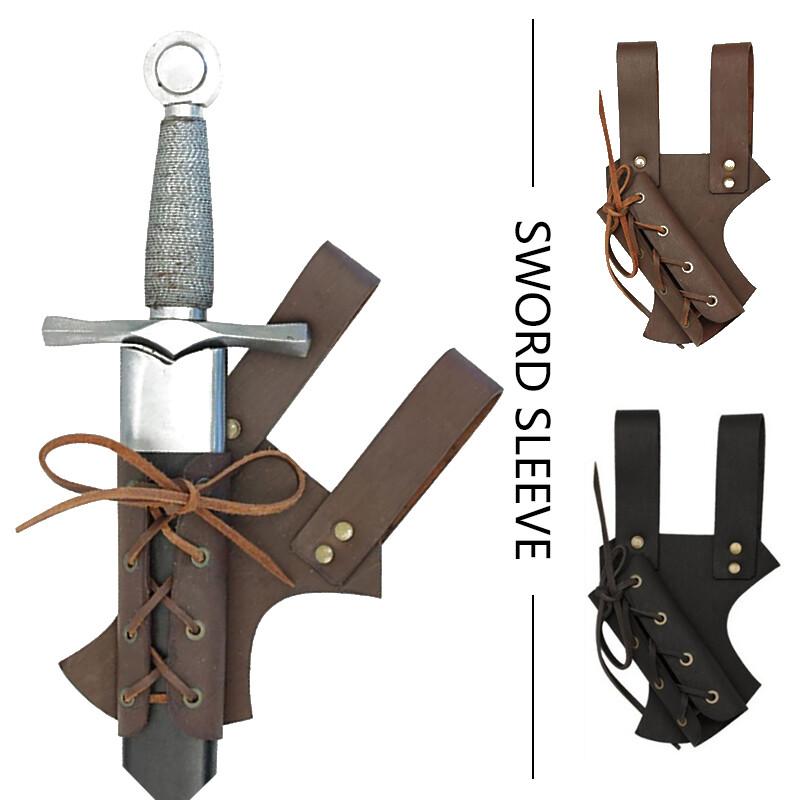 Retro Holster Medieval Shoulder Strap Sword Holder Sheath Scabbard Holder For Adult Men Knight Cosplay Belt Hanging Sword Sheath