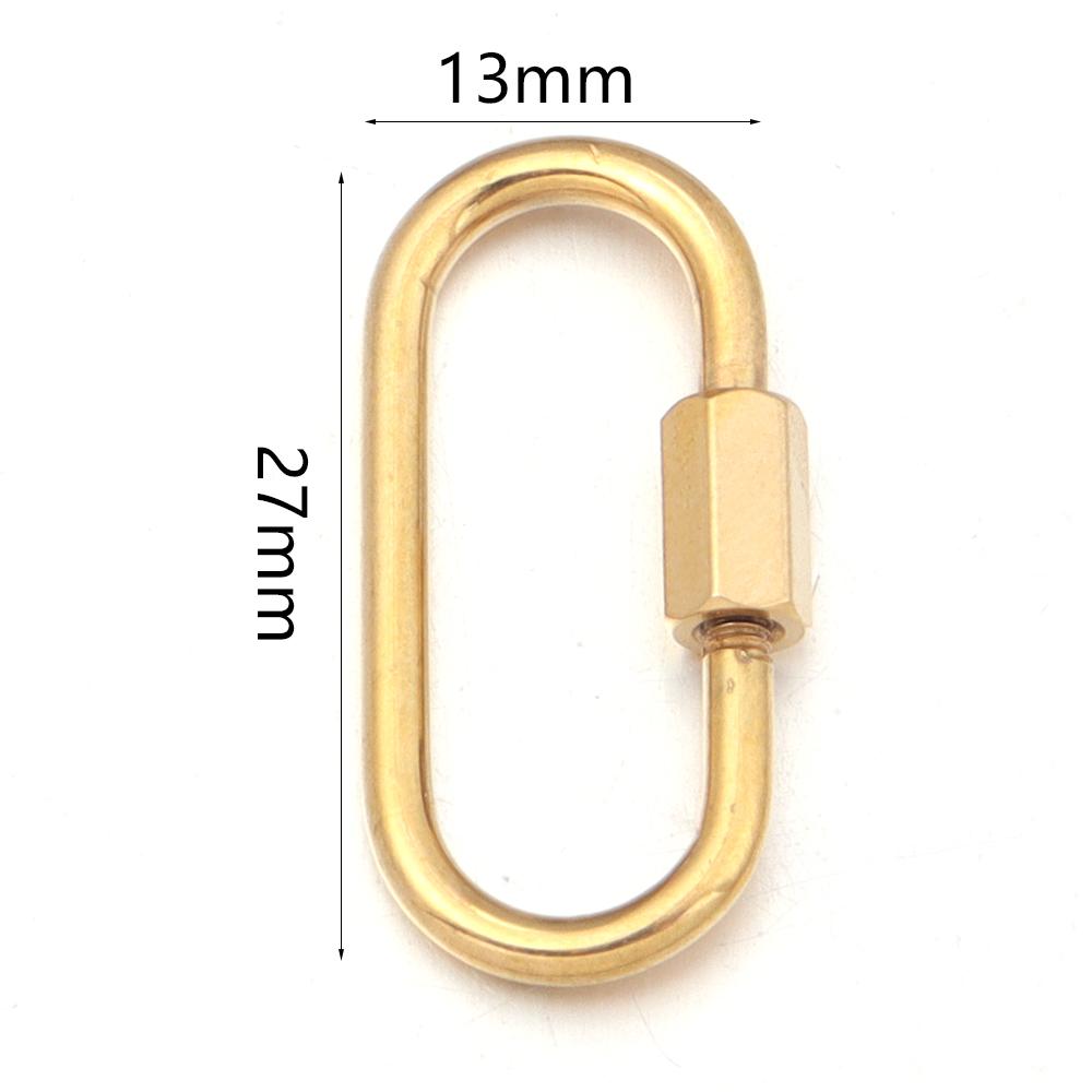 2pcs/lot Stainless Steel Screw Clasps Oval Heart Shape Carabiner Lock Clasp For Jewelry Connector Fastener DIY Keychain Supplies