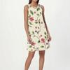 Women's Fashion Beach Dress Sleeveless Round Neck Floral Print Dress