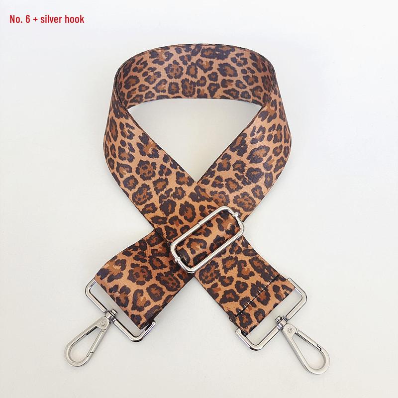 Colorful Leopard Print Adjustable Shoulder Strap - 5CM Wide, Single Shoulder, Crossbody.