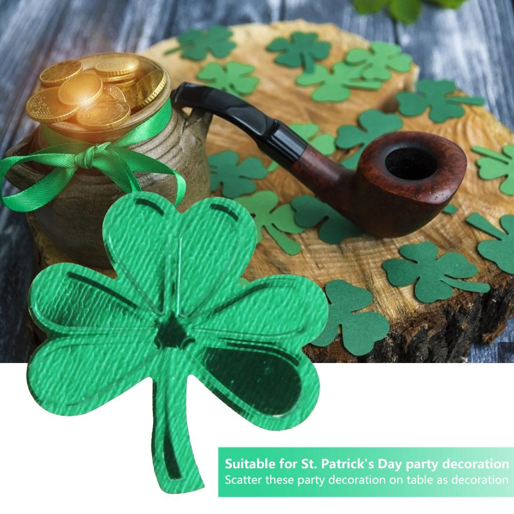 60g Beutel Schönes Einzigartiges Party-Tischkonfetti für St. Patrick's Day Party Ballondekoration(Grünes vierblättriges Gras )