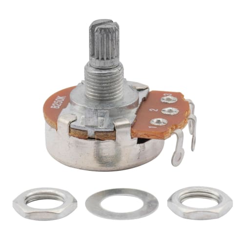 Musiclily Basic Potentiometer 250K B-Curve, Metric Size, for Electric Guitar/Bass (Set of 2)