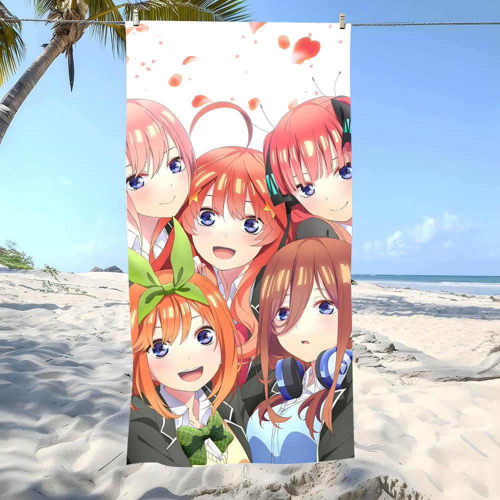 Beach Towel Oversized Sweet T-The Quintessential Quintupletss Towel Super Absorbent Soft Swim Beachtowels For Men, Women