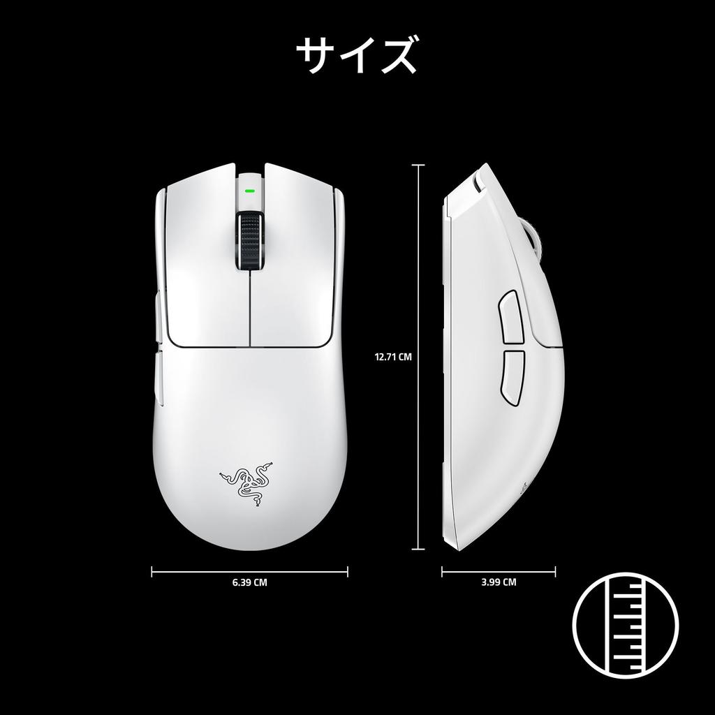 Razer Viper V3 Pro White Edition Wireless Gaming Mouse with Focus Pro 35K 35000 Fast Optical and 6 Buttons Sensor, DPI, Response, Switches,