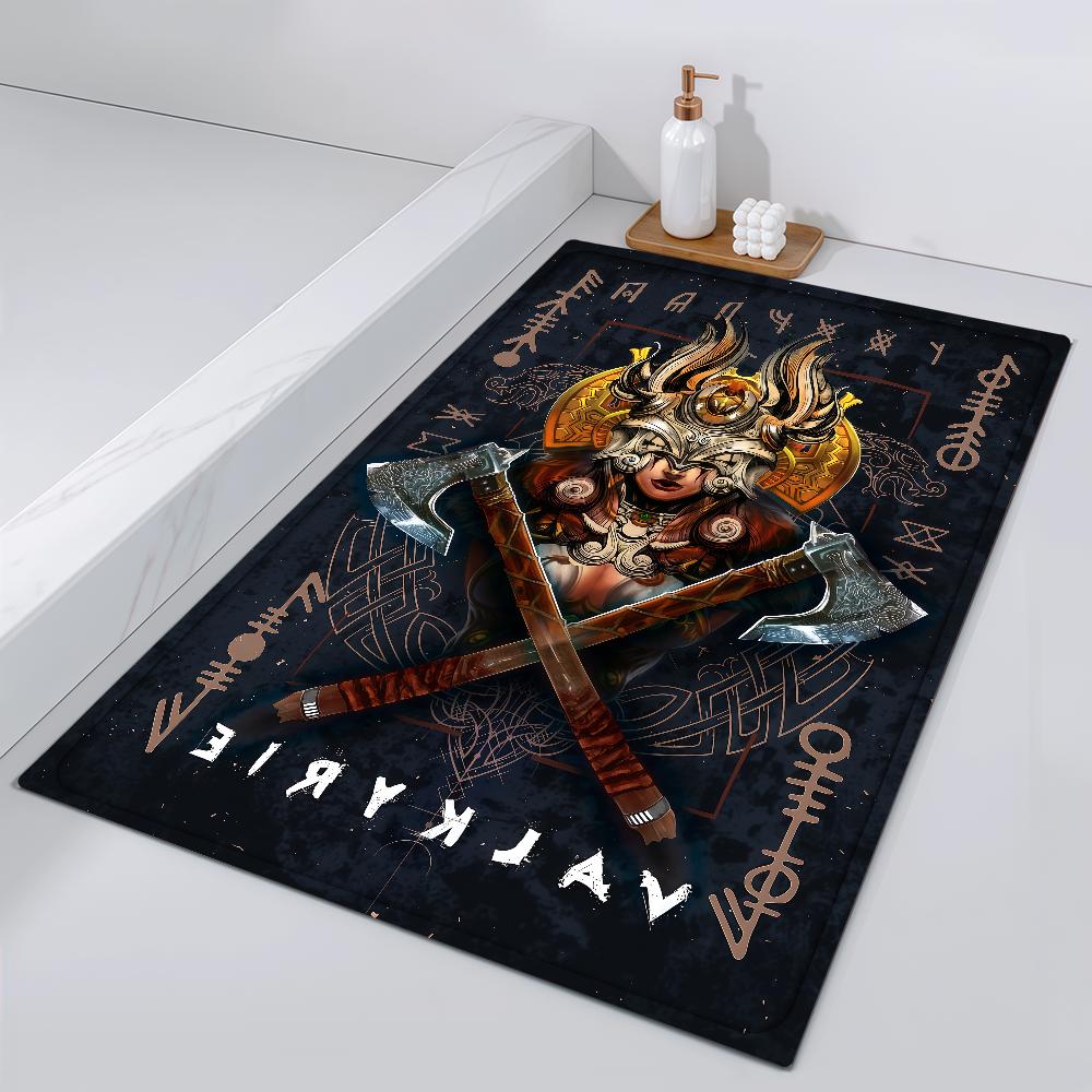 Axe Door Mat Bedside Entrance Bath Floor Decoration Corridor Door Cool V-Valkyrie Mat Carpet Living Room Battle Balcony