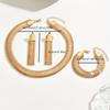 3pcs Jewelry Set 14K Golden Plated Classic Punk Style, Iron Metal, Daily & Party Wear, Versatile for All Seasons