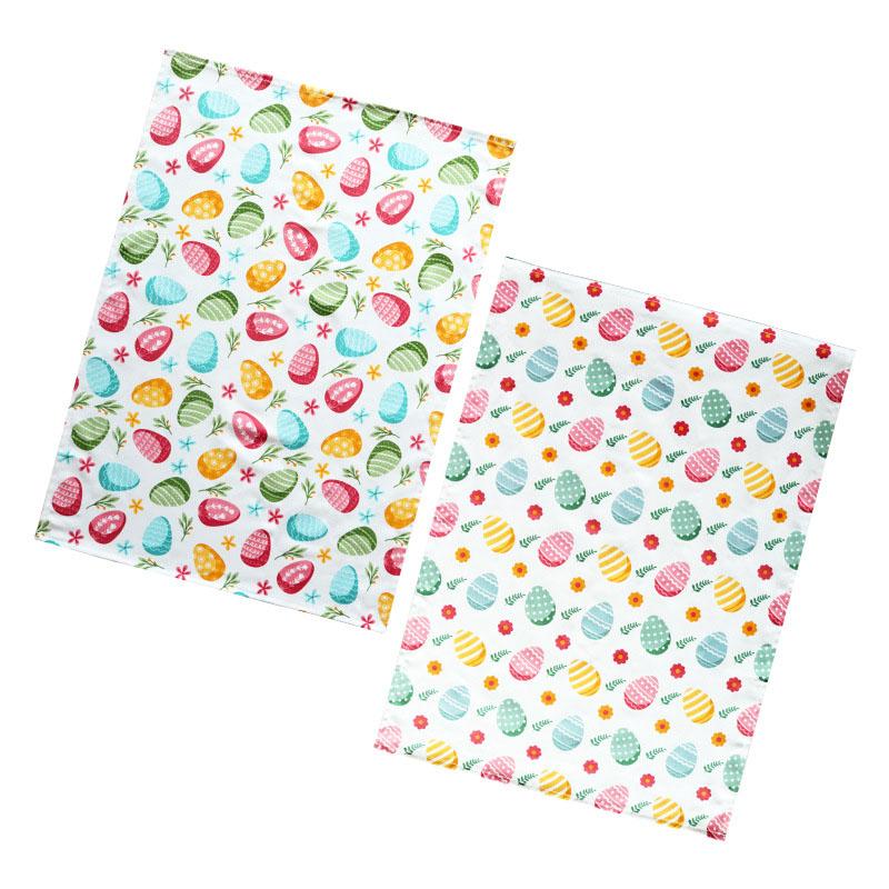 WML001 2026 Custom Beautiful and Durable Cotton Printed Kitchen Tea Towels Napkins Table Linens for Festival