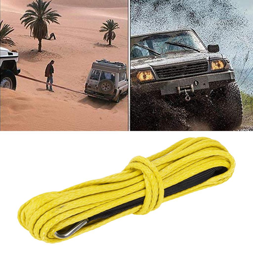 15M Synthetic Rope 7700LBS Winch Cable Nylon Replacement for   SUV Truck ATV UTV