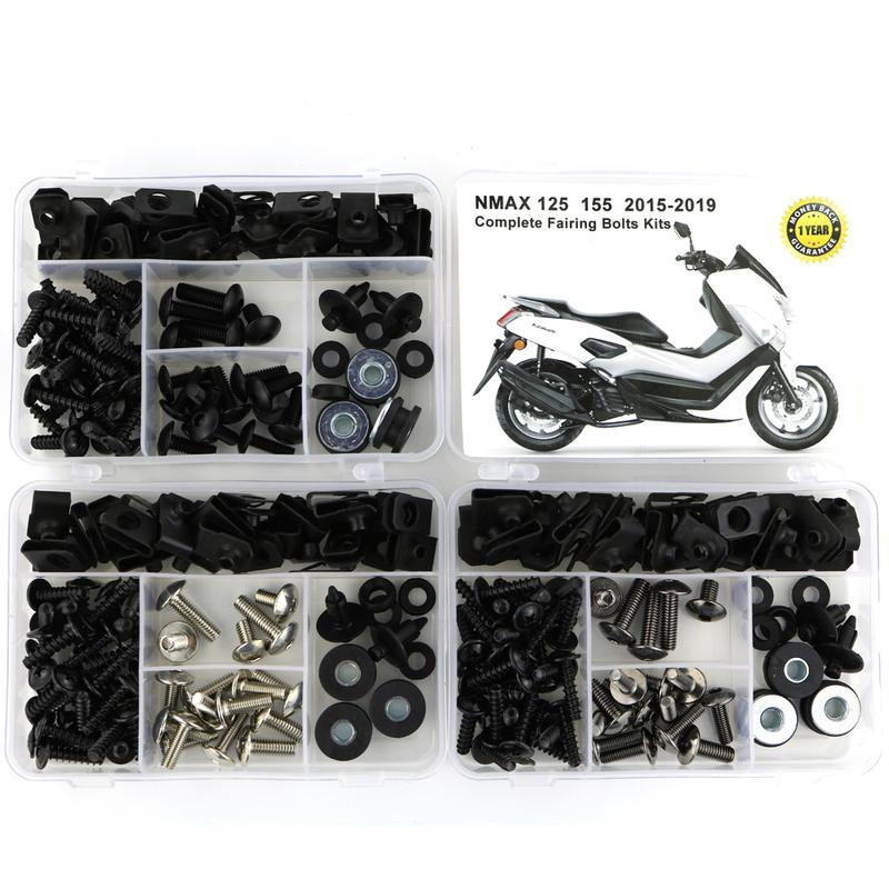 Für Yamaha NMAX 125 NMAX155 2015 2016 2017 2018 -2024 Kompletter Vollverkleidungs-Schraubensatz Verkleidungsclip Schnellmutter Motorrad
