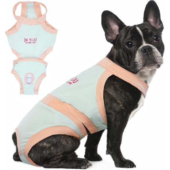 PUMYPOREITY Dog Diapers, Escape Proof Dog Diapers, French Bulldog Diapers, Dog Period Diapers Female, Male Dog Diapers Reusable, Washable Doggie