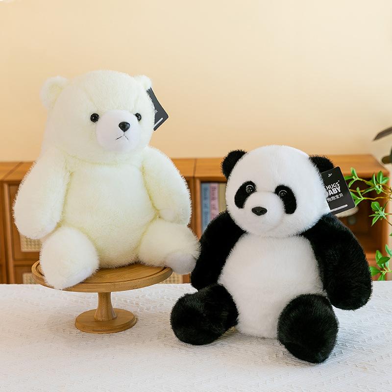 Quality Simulation Panda Doll Brown Bear Gives Girlfriend Gift High Value Polar Bear Giant Panda Plush Toy Doll