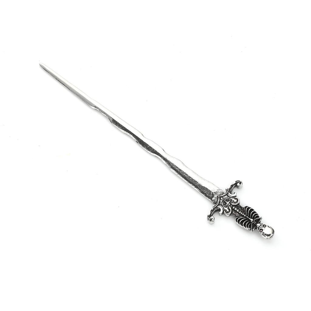 Vintage Gothic Skull Sword Hairpin - Norwegian Style Party Accessory