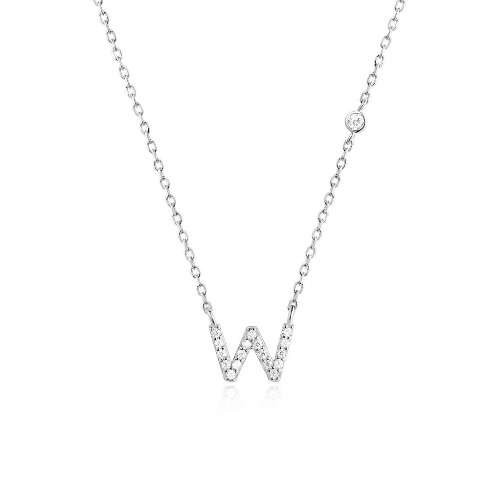 ANDYWEN 925 Silver Gold Small 26 Letters A- Z Zircon CZ Pendant Monogram Necklace Me Initial Alphabet M A Jewelry