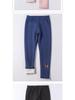 Girls' Fleece-Lined Winter Leggings - Cartoon Design, Warm & Elastic Pants