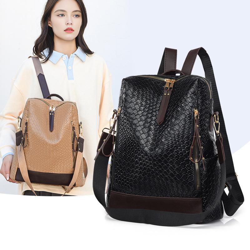 Schoolbag New Women's Backpack Large Capacity Fashion Versatile Internet celebrity Commuter Anti-theft Women's Travel Backpack