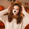 Halloween Plüschbär Kostüm Zubehör Set - Stirnband, Nase, Krawatte, Schwanz