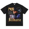 T-shirt Graphique Nas Illmatic Unisexe pour Femmes Oversize en Coton Confortable Classique Mode Rap Col Rond Manches Courtes