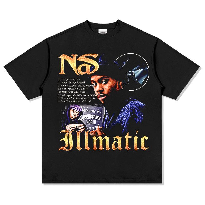Nas Illmatic Graphic TShirt Unisexs Womens Oversized Cotton Comfortable Classic Rap Fashion Crew Neck Short Sleeve Tee S