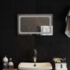 LED Bathroom Mirror Transparent 50 X 30 Cm Tempered Glass