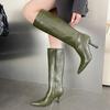 Boots women's autumn and winter new thin heel long knight boots heightened retro but knee high boots women