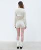 Aobteu Ribbed Knit Shorts - Ivory