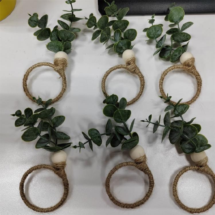 6/12 Stück Elegante Serviettenringe Serviettenschnalle Rustikale Blatt-Serviettenringe Schnalle