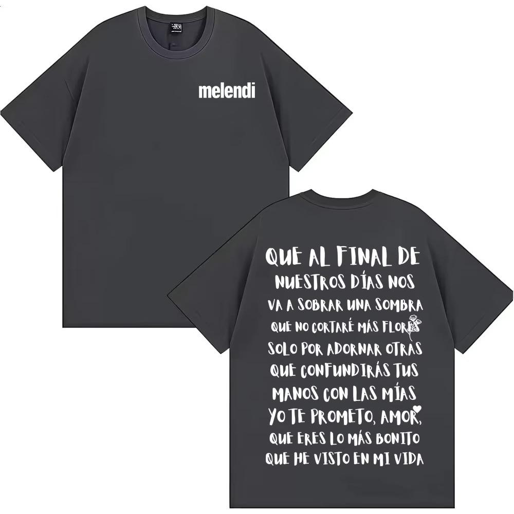 Raper Melendi Jardín Con Enanitos Tekst Koszulka Graficzna Męska Odzież Harajuku Trend Punkowe Koszulki
