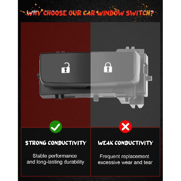 Türschloss Schalter Steuer Schalter Ersatz passend für Chevy Silverado 1500 2500HD 2008-2013 GMC Sierra 1500 2500 HD 2008-2013 GMC Sierra Denali 2500HD