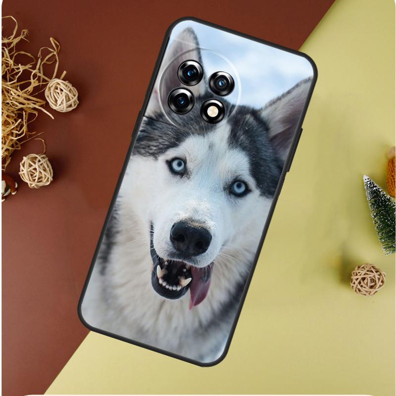 Siberian Husky Sled Dog For OnePlus Nord CE 4 3 2 Lite N20 N30 9 10 Pro 8T 9RT 10T 10R 13R 12R 11 12 13 Phone Case