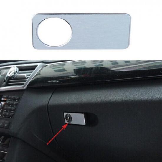 Trim Co-Pilot Storage Box Handle Panel Silver Aluminum For Benz C-Class 2008-14