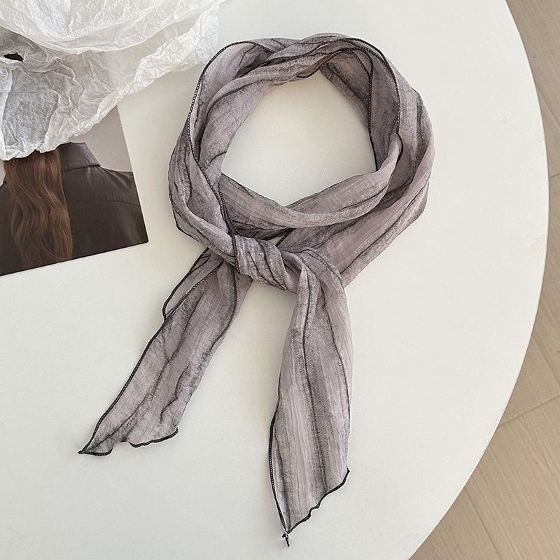 Foulard di Seta da Donna Tie Dye Foulard Lungo Legato in Vita con Foulard Sottile, Foulard Copricapo Fascia per Capelli Legati