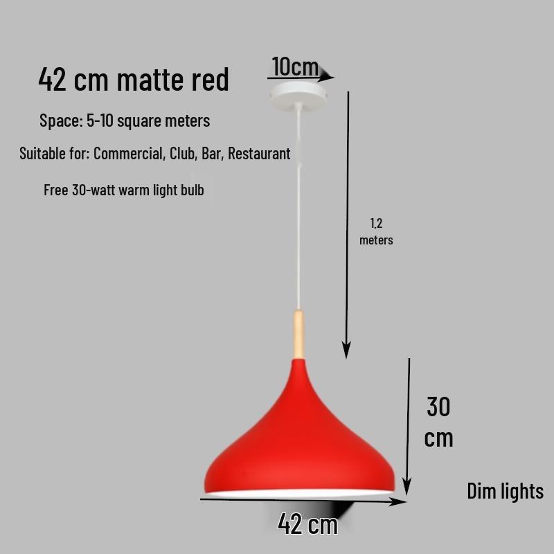 Modern Industrial Style Dining Chandelier with Creative Art Lampshade for Hot Pot/Fruit/Rice Shops