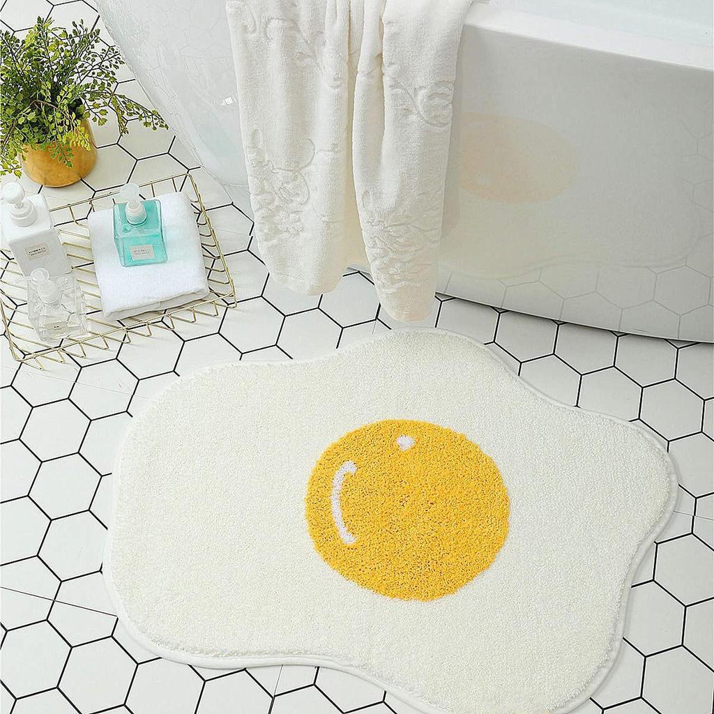 Absorbierende Fußmatte aus Kunstkaschmir für den Eingangsbereich - Grenzüberschreitendes Frucht-Design, Ideal für Badezimmer, Schlafzimmer & Kälteschutz