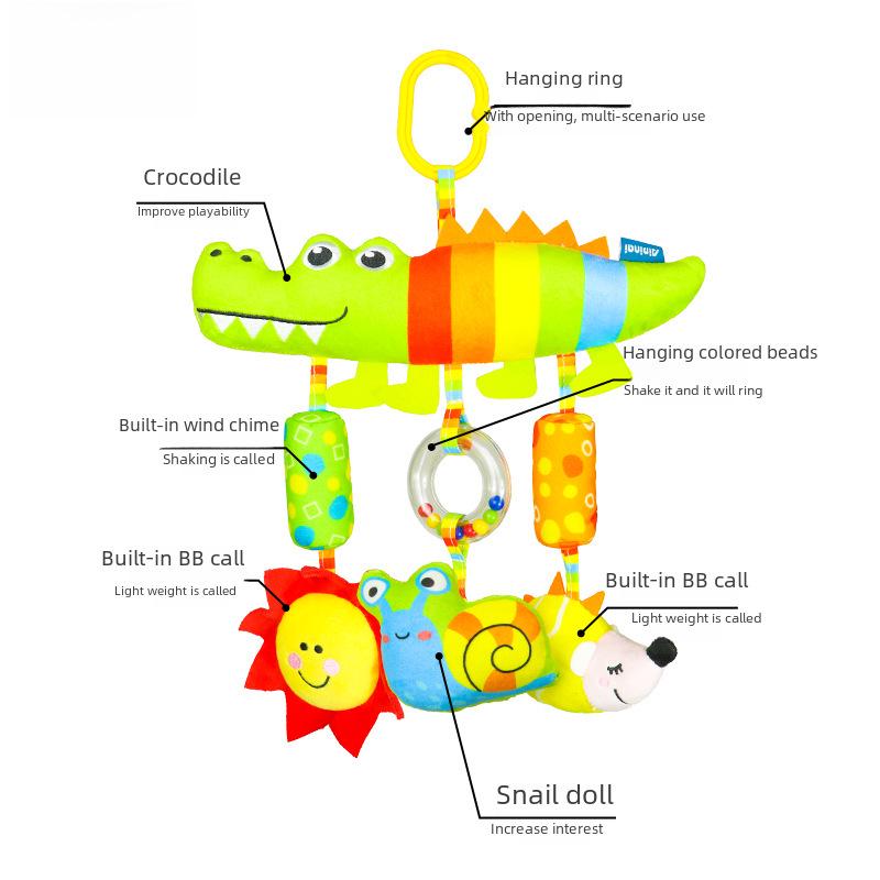 Buntes Tier-Windspiel, Kinderwagenspielzeug