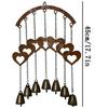 Heart Wall Decoration Hanging Western Five Pointed Star Decoration Metal Star Witch Chime Indoor Outdoor Decoration Hanging