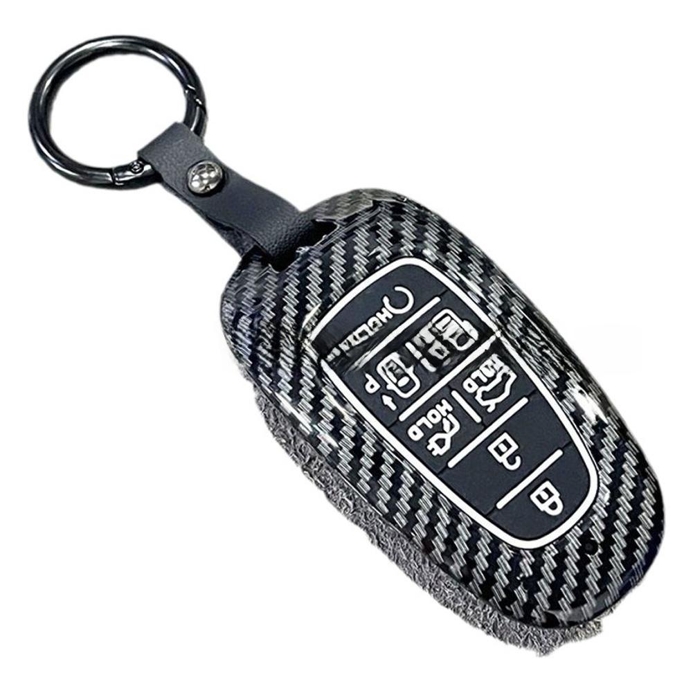 Carbon Fiber Key Cover Cover For Tucson Key Cover Carbon Fiber Key Case Easy Installation OEM Number 28023-5AA0A