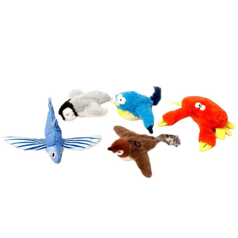 Electric Moving Cats Kickers Teaser Toy Realistic Plush Animal Interactive Toy X3UC