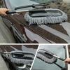 Car Cleaning Brush 33-Inch Retractable Car Duster Stainless Steel Telescopic Pole Scratch-Free Microfiber Car