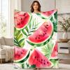 Aquarell Wassermelone Korallfleece Decke Sommer Frucht Dekor